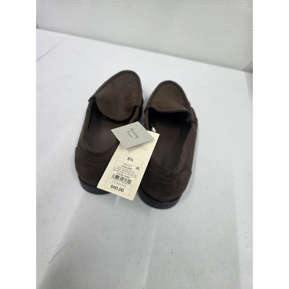 A New Day James Brown Suede Memory Foam Loafers Womens 6.5 Slip On Shoes